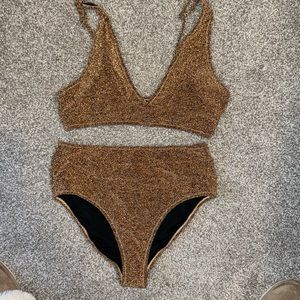 Gold high waisted bikini